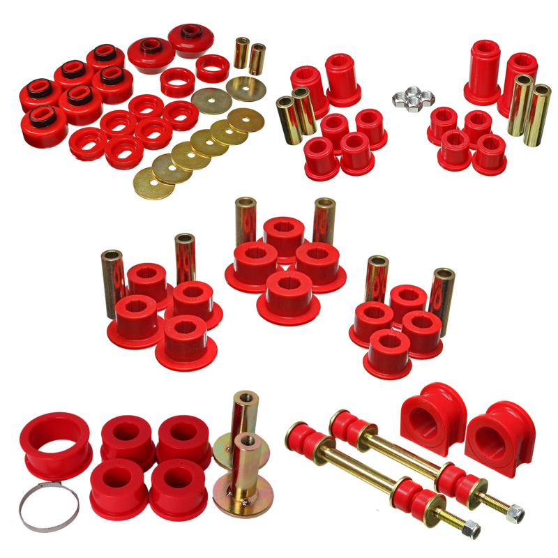 Chevrolet Silverado C1500 Suspension Bushing Kit - Energy Suspension - Hyper-Flex System - Red - `07-`13
